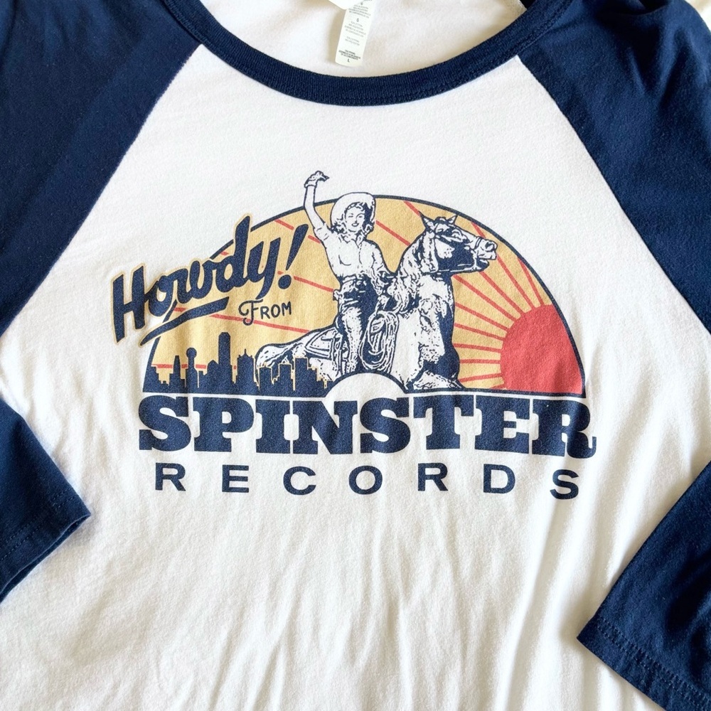 Navy & White Raglan Baseball Tee - Picture 3 of 6